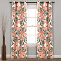 Lush Decor Julie Floral Insulated Grommet Blackout Window Curtain Panel Pair