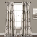 Lush Decor Keya Medallion Room Darkening Window Curtain Panel Set