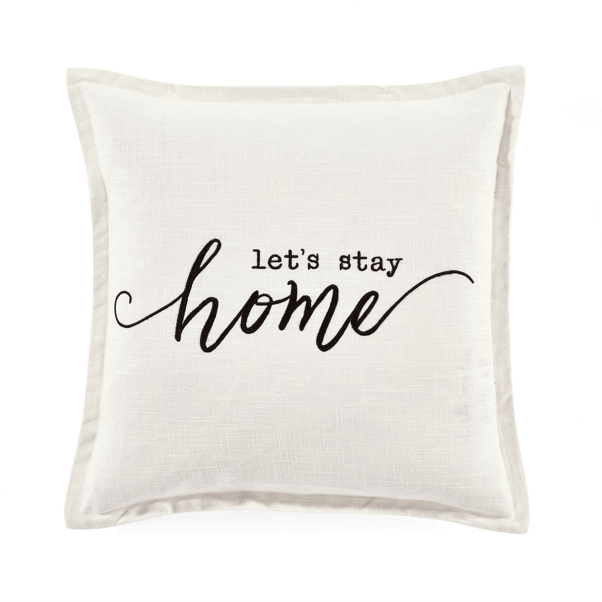 Lush Decor Lets Stay Home Script Decorative Pillow Cover