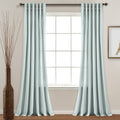 Lush Decor Linen Button Pinched Pleat Window Curtain Single Panel 84 X 40