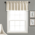 Lush Decor Linen Lace Window Curtain Valance 52 W X 18 L