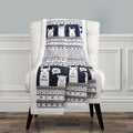 Lush Decor Llama Stripe Sherpa Throw 60 X 50