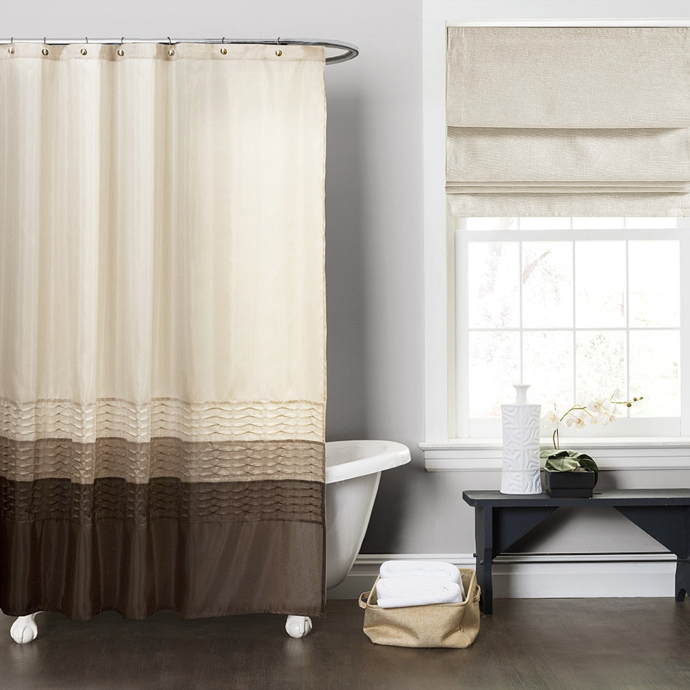 Copper Grove Wareham Wheat Taupe Chocolate Shower Curtain