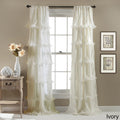 Lush Decor Nerina Ruffled Curtain Panel 54 W X 84 L