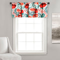 Lush Decor Poppy Garden Room Darkening Window Curtain Valance