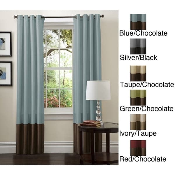 Porch Den Lapeyrous Faux Silk 84 Inch Curtain Panel Pair 52 W X 84 L