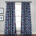 Lush Decor Race Cars Blue 84 Inch Long Room Darkening Curtain Panel Pair 52 W X 84 L