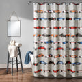 Lush Decor Race Cars Shower Curtain