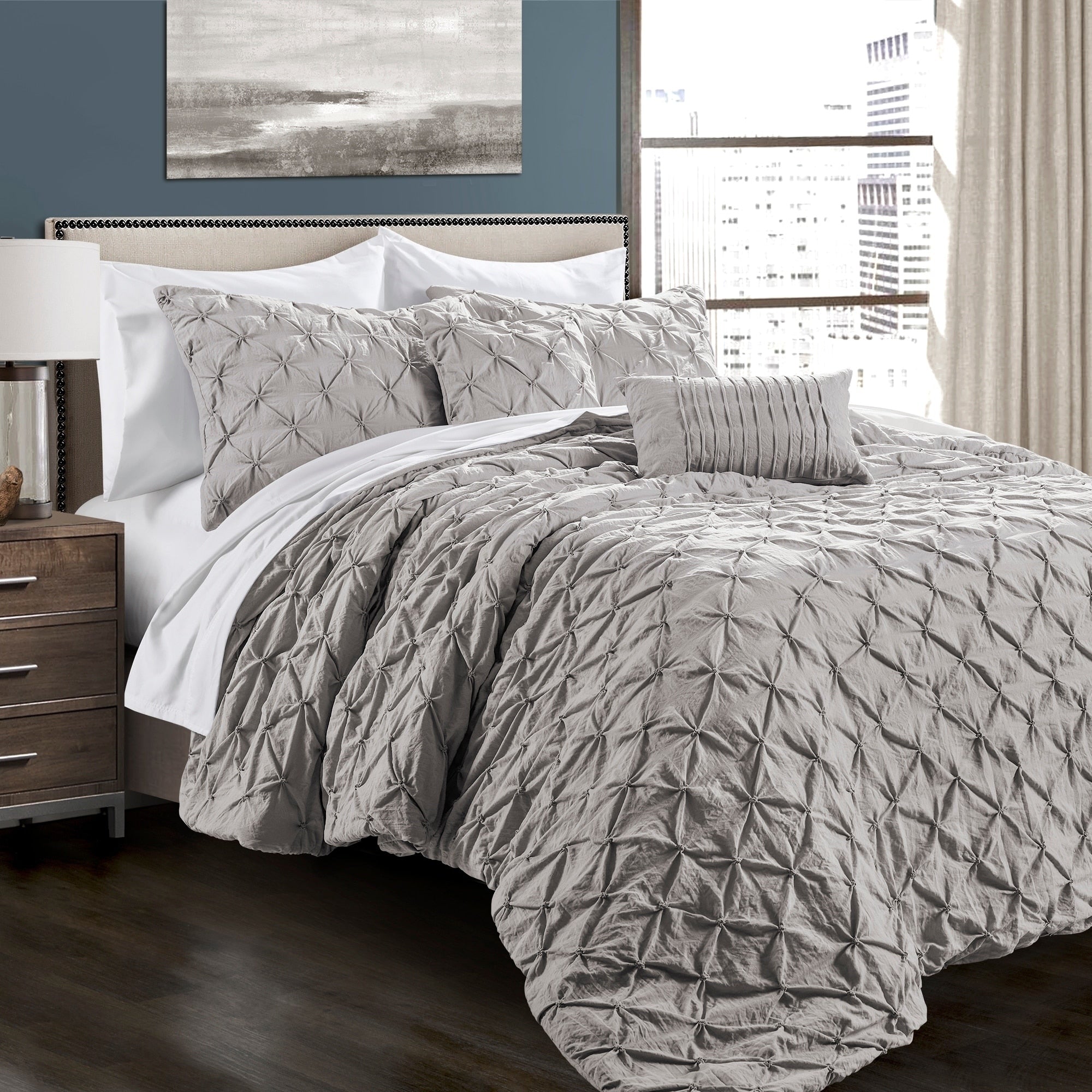 Lush Decor Ravello Pintuck 5 Piece Comforter Set