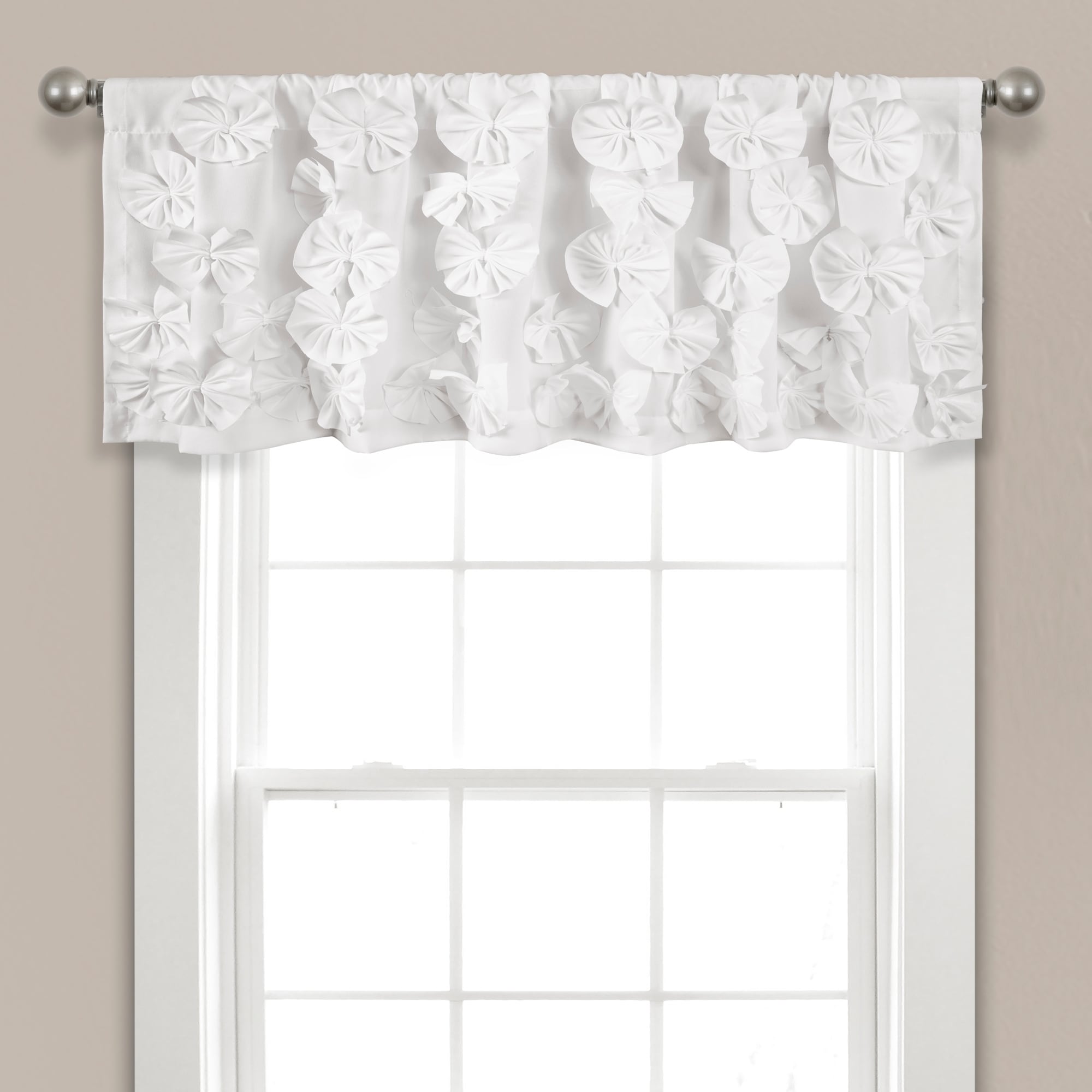 Lush Decor Riley Window Curtain Valance 18 X 52
