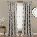 Lush Decor Ruffle Diamond Curtain Panel Pair 52 W X 84 L