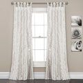 Lush Decor Sophia Ruffle Window Curtain Panel Pair 40 W X 84 L