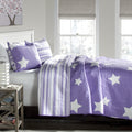 Lush Decor Star Pattern 3 Piece Cotton Quilt Set