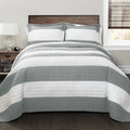 Lush Decor Stripe 3 Piece Quilt Set