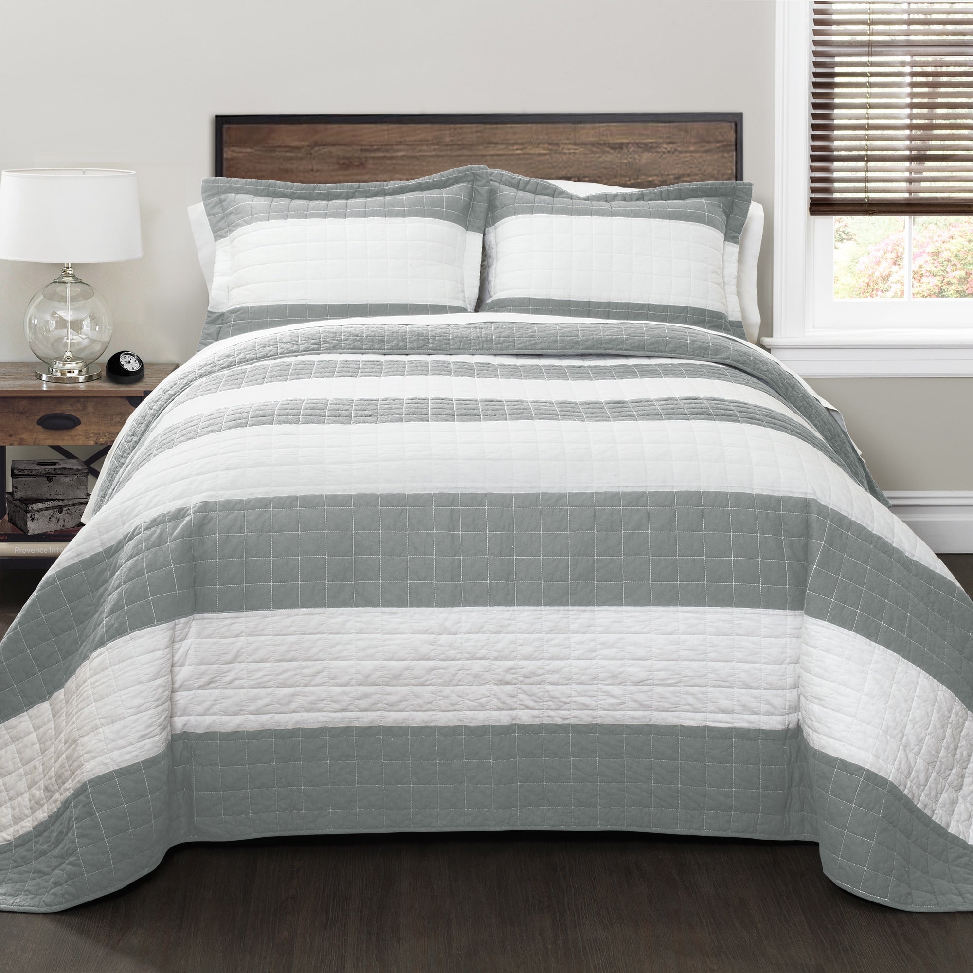 Lush Decor Stripe 3 Piece Quilt Set
