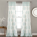 Lush Decor Teardrop Leaf Room Darkening Window Curtain Panel Pair 52 W X 84 L