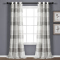 The Gray Barn Done Roamin Textured Stripe Sheer Window Curtain Panel Pair
