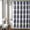 The Gray Barn Done Roamin Stripe Yarn Dyed Cotton Knotted Tassel Shower Curtain