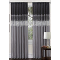 Silver Orchid Page Two Tone Faux Silk 84 Inch Night Sky Curtain Panel