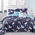 Porch Den Marguerite Unicorn Heart Pattern Quilt Set