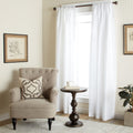 The Gray Barn Dogwood White Faux Silk 84 Inch Curtain Panel
