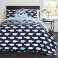 Taylor Olive Lums Whale Print 5 Piece Quilt Set