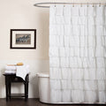 Copper Grove Winagami White Ruffle Shower Curtain