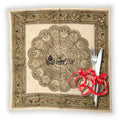 Vegetable Dye Floral Block Print Tablecloth Cotton Green Rectangle Square Round Linen