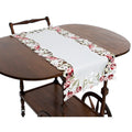 Lush Rosette Embroidered Cutwork Table Runner 16 By 34 Inch