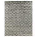 Lux Look Hand Knotted Bamboo Silk Silver Area Rug
