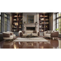 Luxen 3 Pieces Living Room Sets 2 Sofa 1 Chair