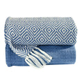 Luxurious 100 Cotton All Season Soft Throw Blanket Diamond 50X60 Set Of 2