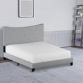 Luxurious Contemporary Style Upholstered Queen Bed Grey