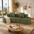 Luxurious Corduroy Lounge Sofa Soft Durable Vertical Ribbed Fabric High Density Sponge Padding No Assembly Needed