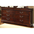 Luxurious English Style Wooden Dresser Cherry Brown