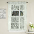Luxurious Old World Style Lace Kitchen Curtains Tiers And Valances In Cream