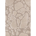 Luxurious Taupe Sand Stepping Stones High Low Textured Rug