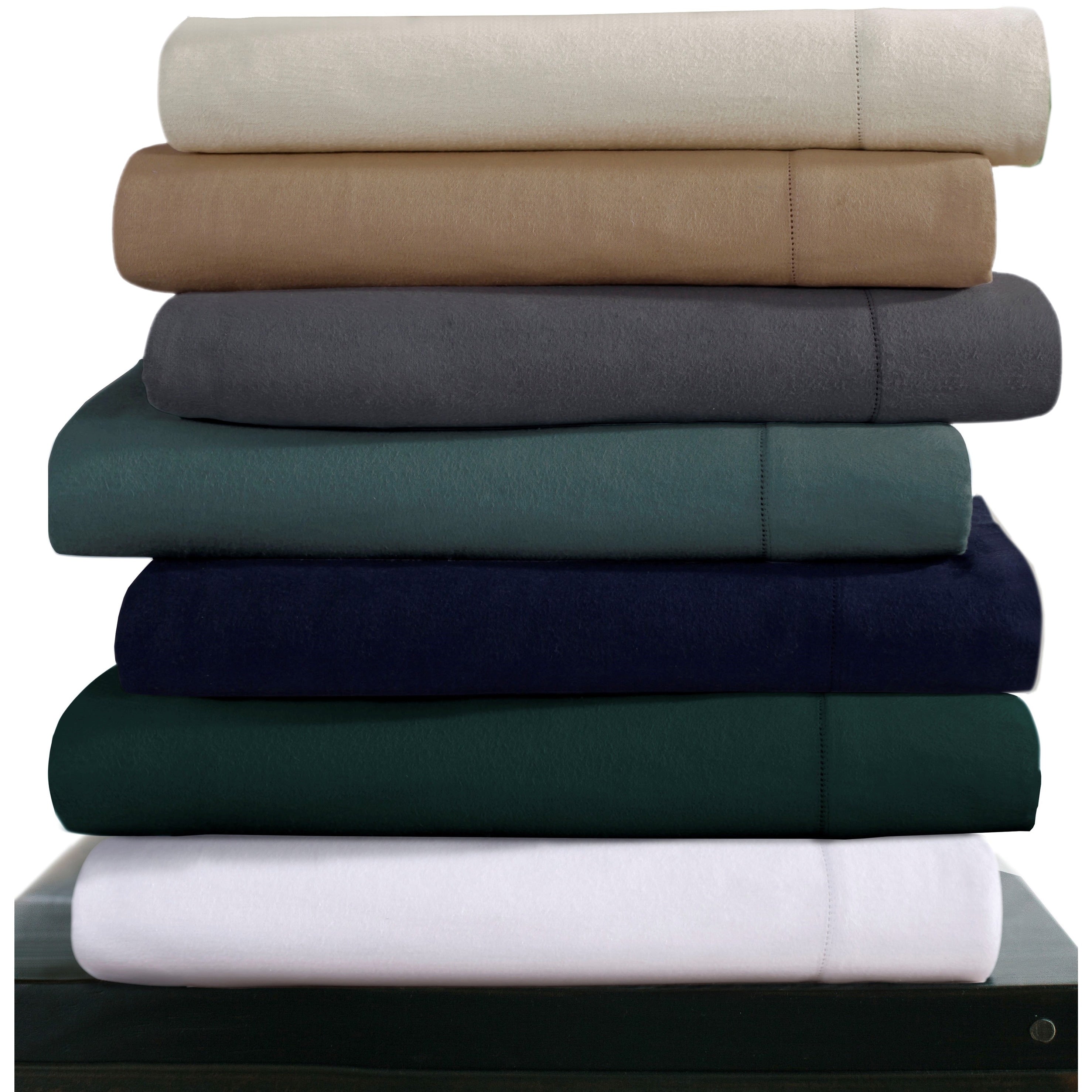 Luxury 200 Gsm Cotton Flannel Hemstitched Pillowcases Set Of 2