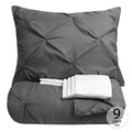 Porch Den Chinook Luxury Pinch Pleat Pintuck 9 Piece Bed In A Bag
