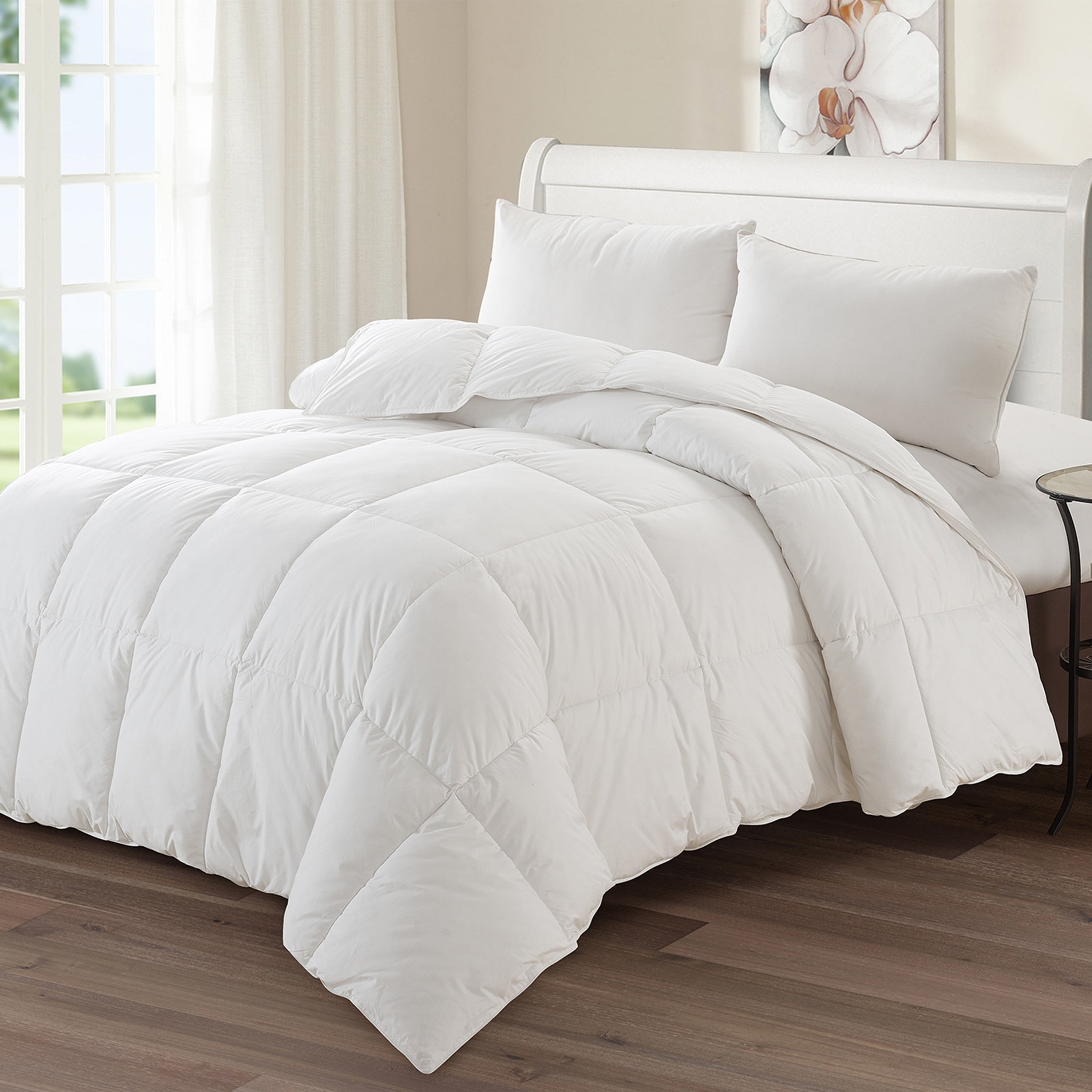 Luxury Goose Down Polyester Medium Warmth Comforter