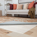 Alise Rugs Luxury Grip Traditional Solid Color Area Rug Off White 7 X 10