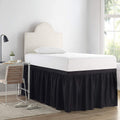 Luxury Plush Dorm Sized Bed Skirt Panel With Ties 3 Panel