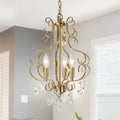 Retro Glam S Shape Chandeliers 3 Light Hanging Pendants Lighting For Bedroom W13 Xh17.7