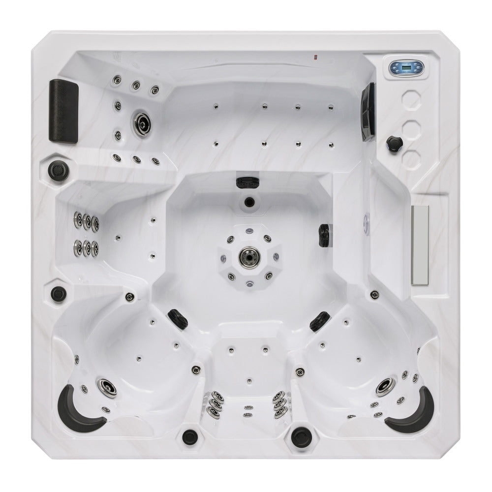Luxury Spas Galley 5 Person 220V Standard Hot Tub With 69 Jets Waterfall And Bluetooth