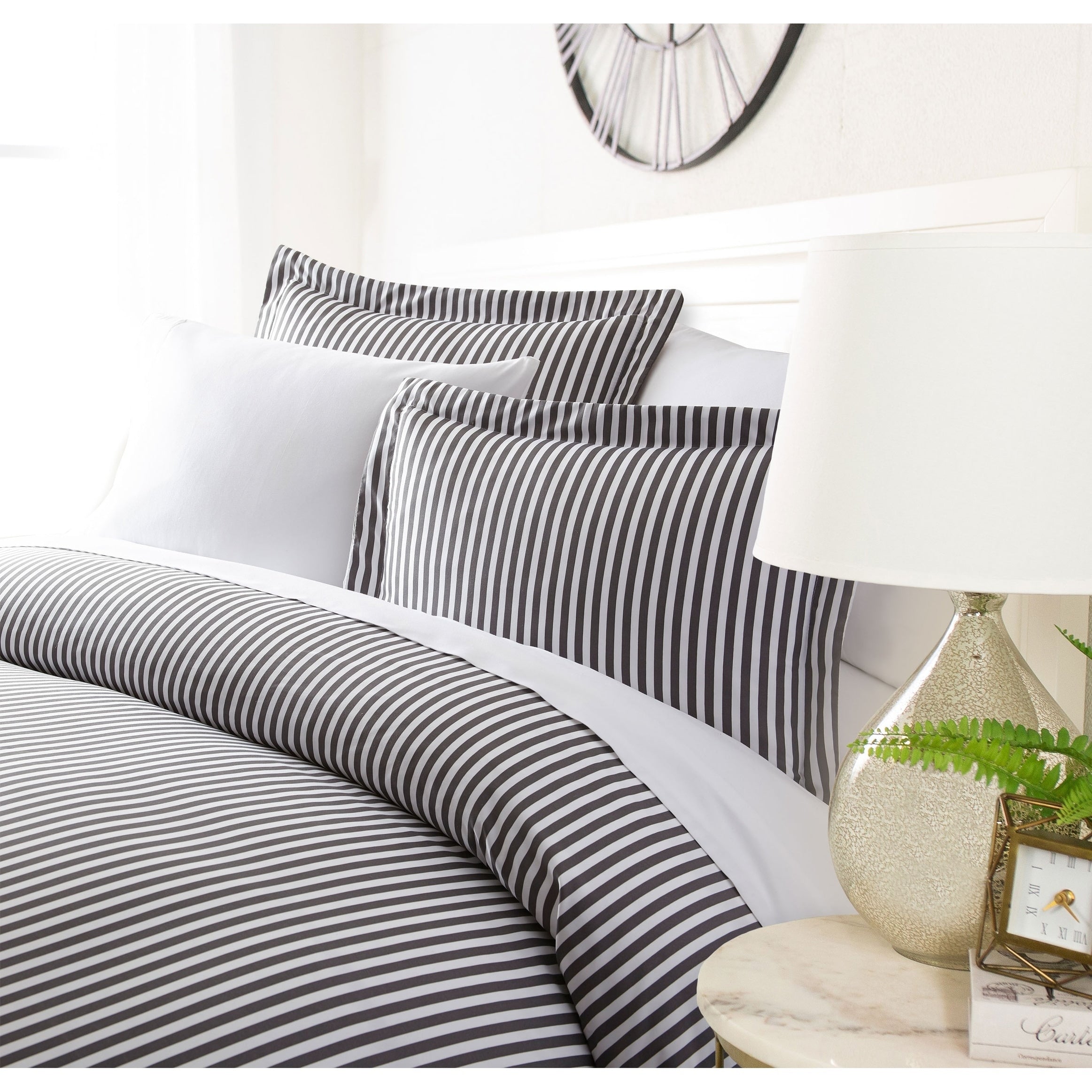 Luxury Striped Night 3 Piece Duvet Cover Set By Sharon Osbourne Home