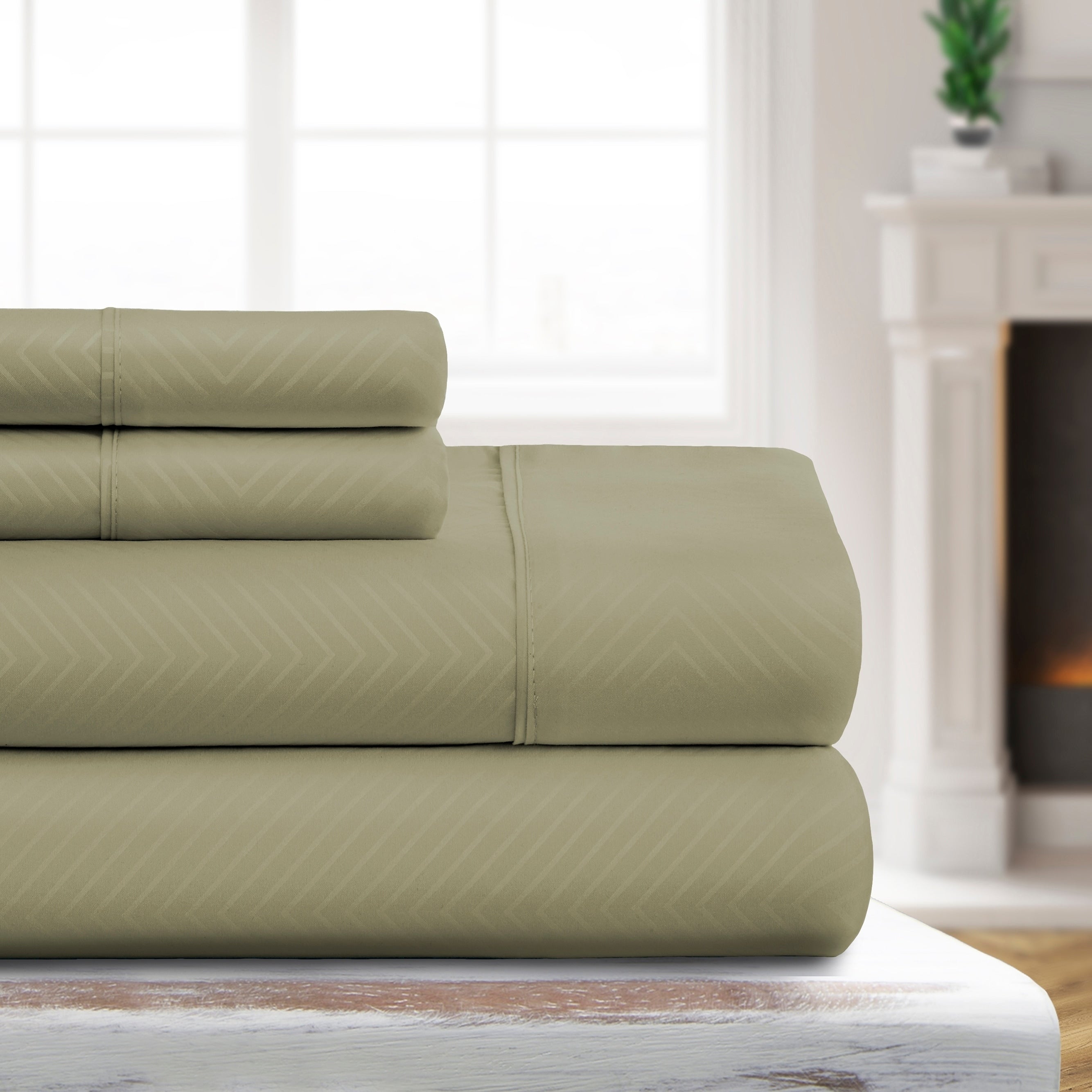 Luxury Ultra Soft Chevron Sheet Set By Sharon Osbourne Home