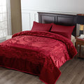 Luxury Warm Thick Fleece Blanket Premium Embossed Floral Bed Blanket