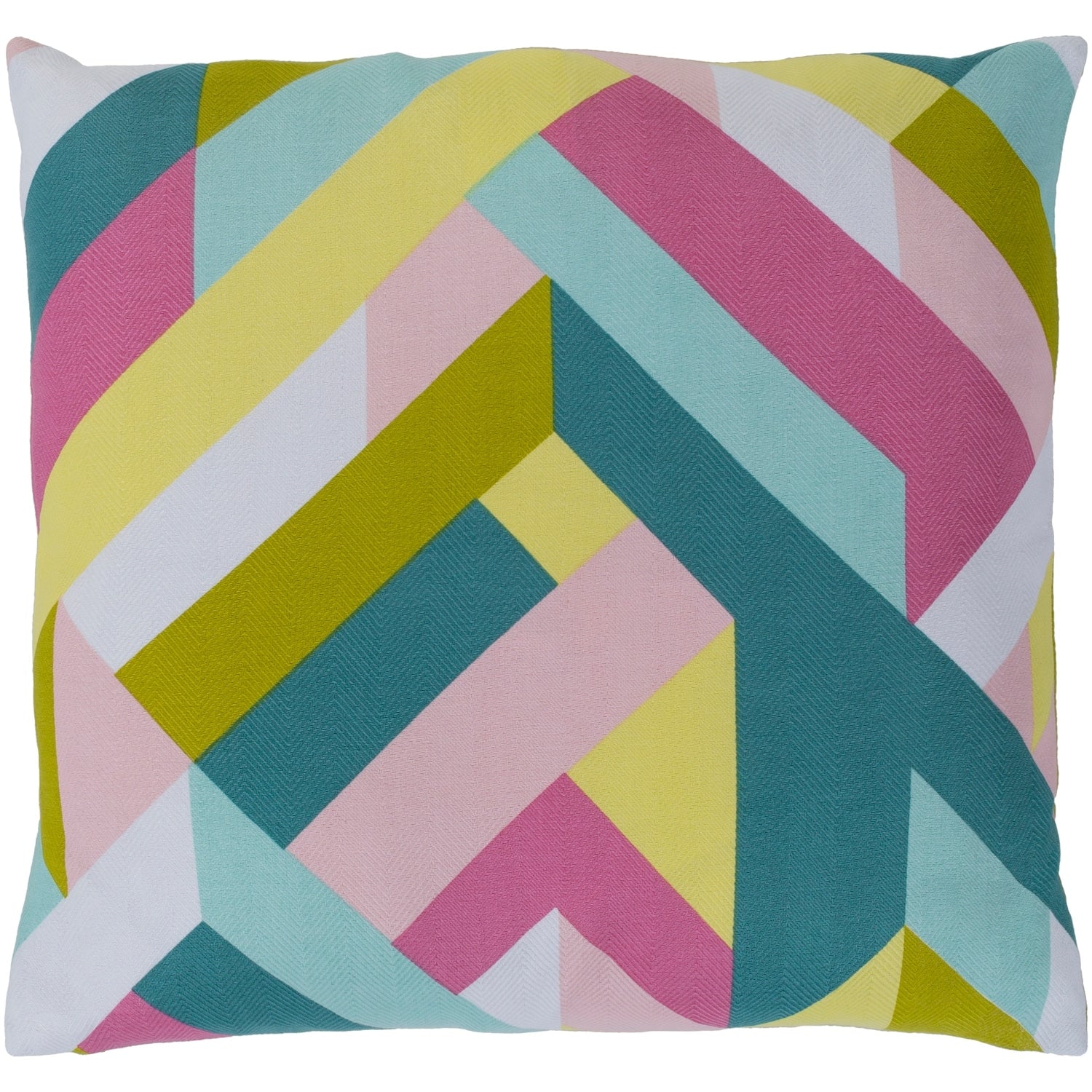 Lydia Abstract Modern Bright Yellow Feather Down Or Poly Filled Throw Pillow 22 Inch