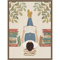 Lying On My Back Reading A Book By Andreas Magnusson Framed Canvas Wall Art
