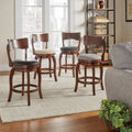 Lyla Swivel 24 Inch Brown Counter Height Barstool By Inspire Q Classic N A